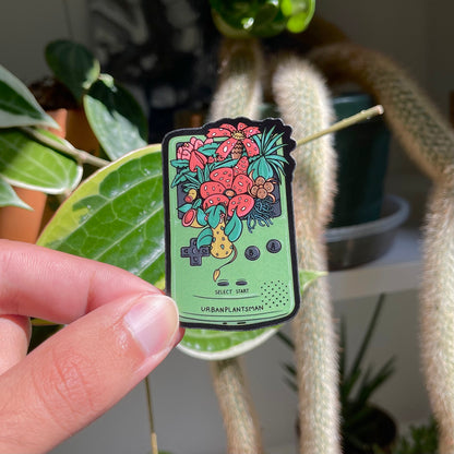 "Leaf Green" GameBoy Plant Sticker - Matte/Holo